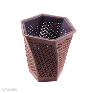Hot Sale Plastic Hexagon <em>Basket</em> Wastepaper <em>Basket</em> Garbage Bin