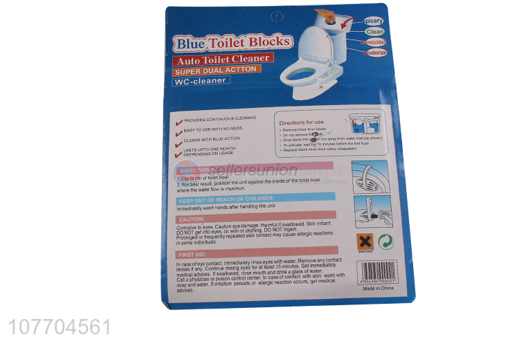 High quality blue bubble toilet cleaner block for cleaning