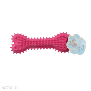 New pet plastic toy with thorny love bone toy chewing molar toy