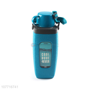 New Design Plastic Water Bottle Sports Kettle With Litter Cup