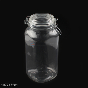 Factory wholesale kitchen utensils transparent glass sealed jar