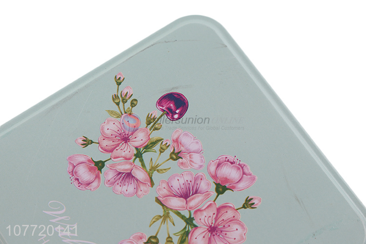 Wholesale square tea tin box tinplate box gift metal tin box packaging