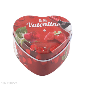 Hot sale love heart shaped tinplate <em>box</em> wedding <em>candy</em> gift <em>box</em>