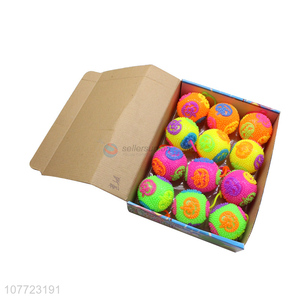 Low price pumpkin pattern easter flashing spike ball sounding bouncy ball