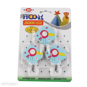 Top seller 3 pieces cartoon sticky hook for kitchen and bathroom