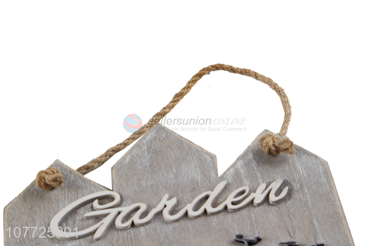 Vintage Wooden Hanging Board With Hooks For Home And Garden Decoration