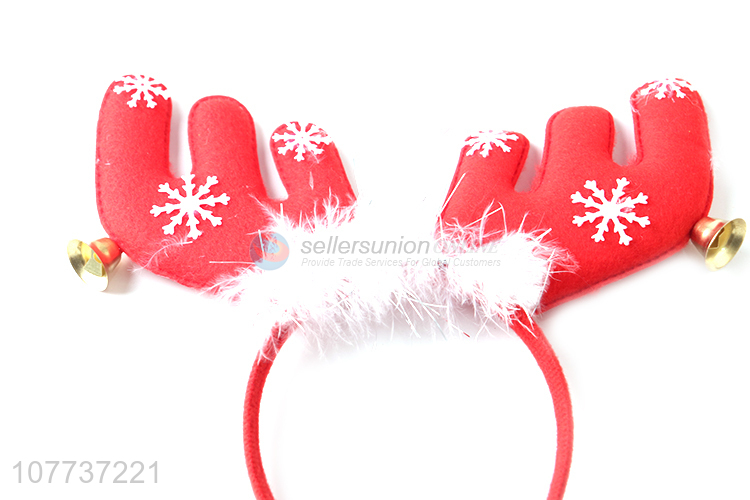 New style red antler bell headband simple christmas headband