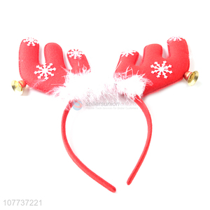 New style red antler bell headband simple christmas headband