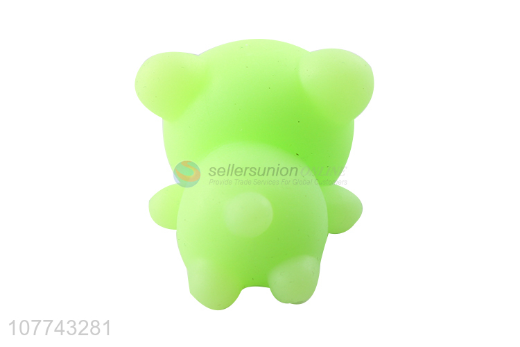 New fluorescent green bear decompression vent toy slow rebound toy