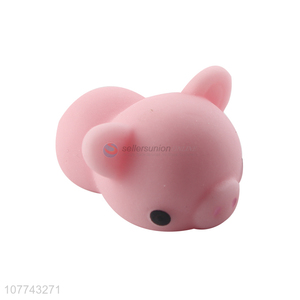 Innovative design small pink bear shape rebound toy