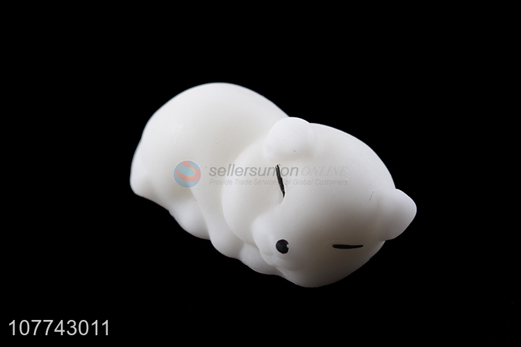 Wholesale white fox shape decompression toy slow rebound toy