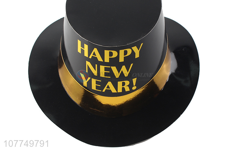 New arrival black and gold new year top hat for festival