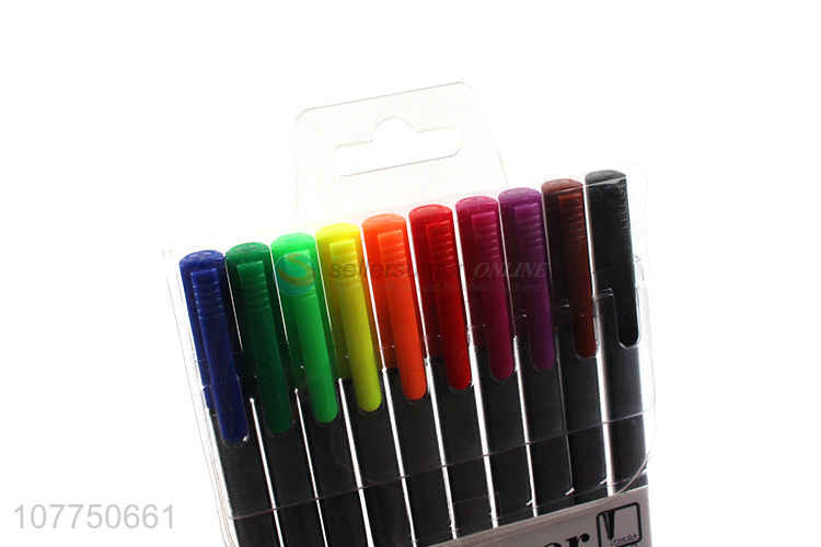 Hot sale 10 colors fine line markers fine line pens
