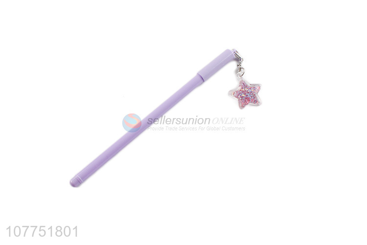 Factory price star pendant plastic gel ink pen student stationery