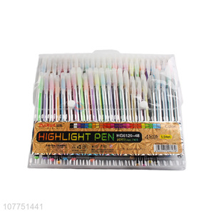 Factory price 48 colors highlighters fluorescent marker pen set