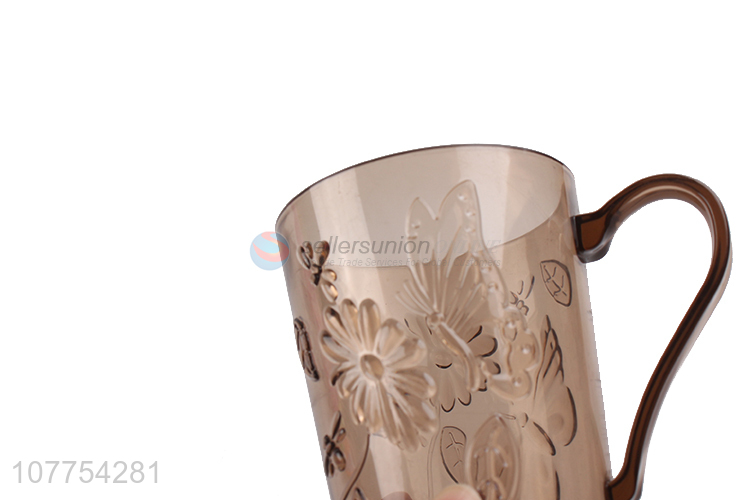 Wholesale Fashion Transparent Plastic Cup Tooth Mug Water Cup