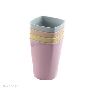 Wholesale Colorful Plastic Water Cup Cheap Tooth Mug Juice Cup