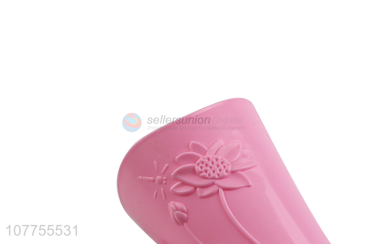 High Quality Pink Plastic Water Cup Fashion Juice Cup With Handle