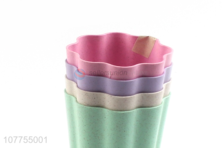 New Arrival Colorful Water Cup 4 Pieces Plastic Cup Set