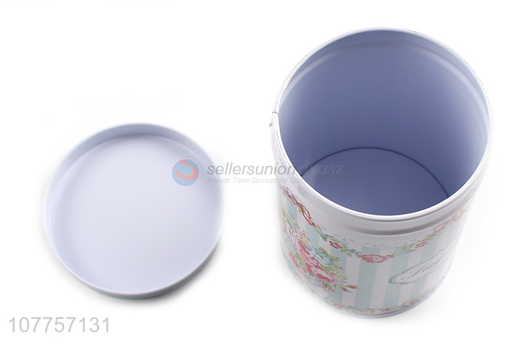 Good Quality Colorful Cylinder Storage Jar Fashion Tin Box