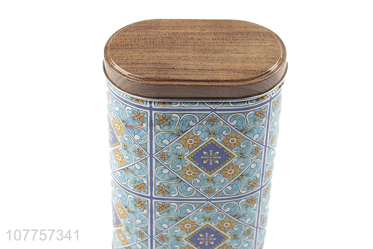 Classic Style 2 Pieces Tin Can Tea Box Storage Box Set