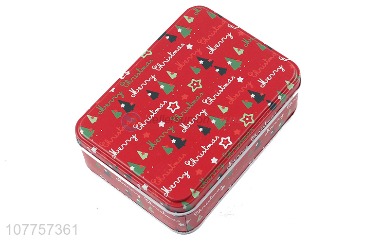 Custom 3 Pieces Colorful Christmas Gift Box Tin Can Set