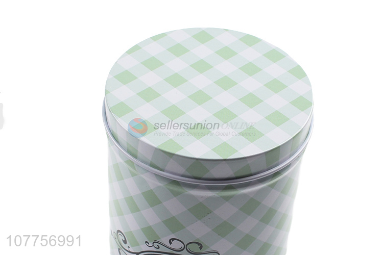 Fashion Style Cylindrical Jar Tin Can Best Storage Box