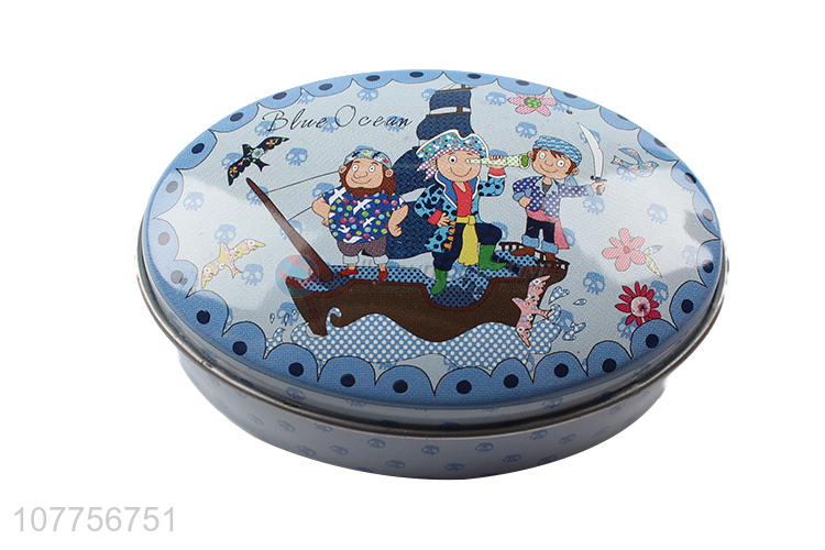 Good Sale Fashion Collectables Tin Boxes Oval Tin Can