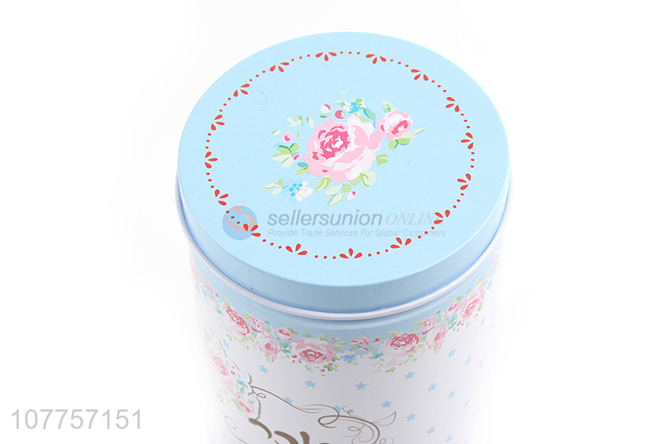 Best Sale Household Food Cookie Storage Box Cylindrical Tin Can