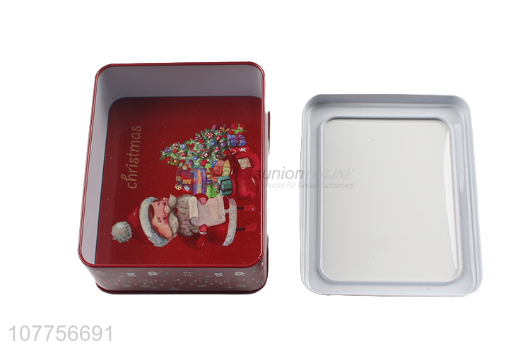 Wholesale Christmas Decoration Rectangle Tin Box Gift Box