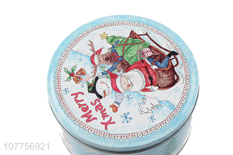 Custom Printed 3 Pieces Round Tin Can Food Candy Storage Box