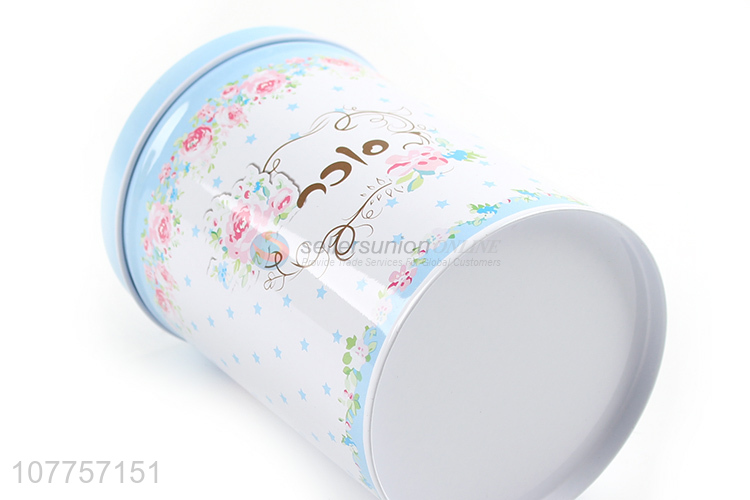 Best Sale Household Food Cookie Storage Box Cylindrical Tin Can