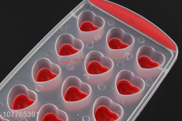 Best selling heart shape silicone ice cube mould ice block mold