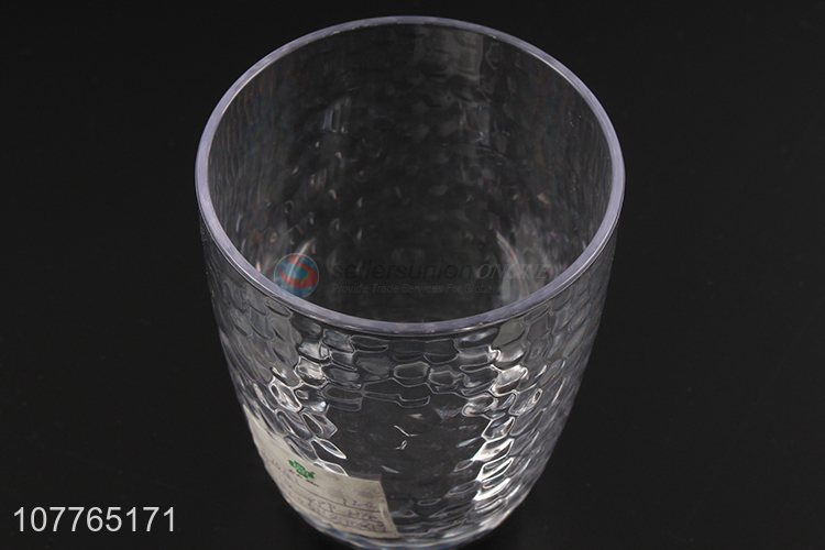 Wholesale honeycomb design clear plastic water cup plastic tumbler