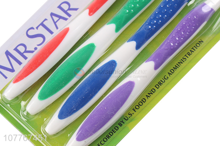 Top sale colourful soft adult toothbrush for household