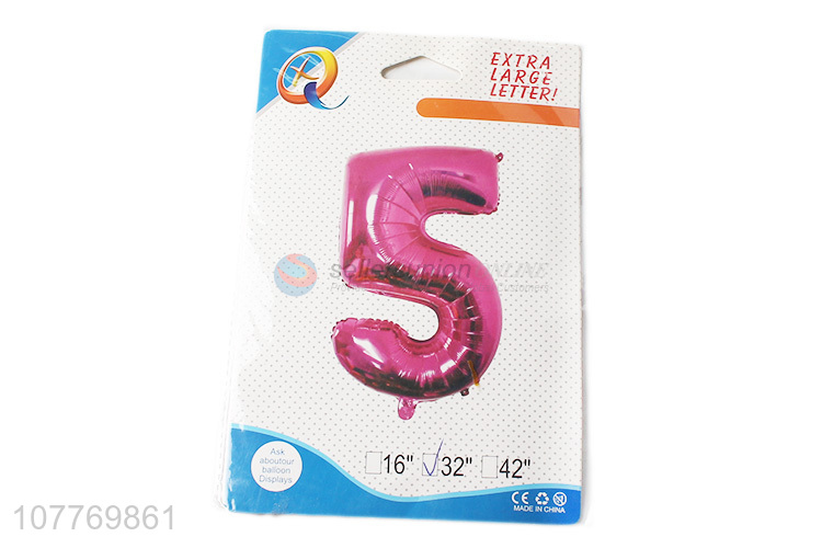 High quality colourful number foil balloon for birthday party decoration