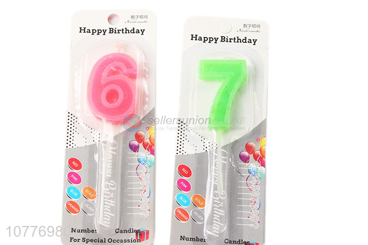 Top product colourful number candles for birthday cake