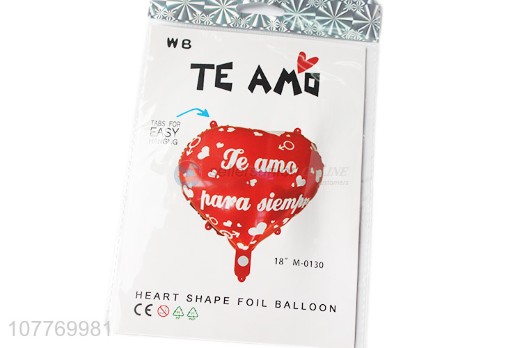 High quality hanging decorative party foil balloon with heart pattern