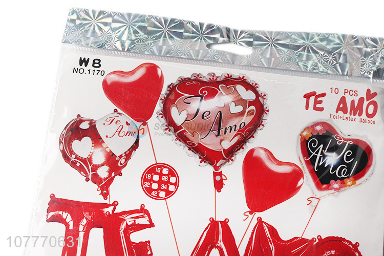 New arrival red foil balloon set for wedding party