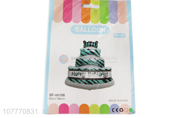 Cute design birthday cake shape balloon for birthday party