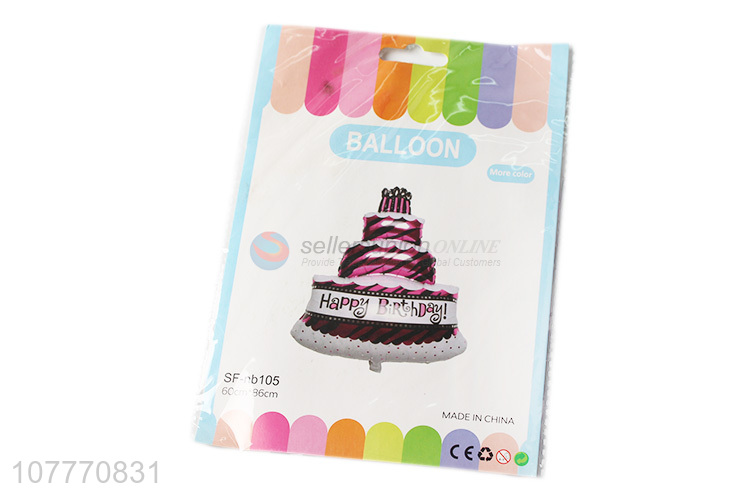 Cute design birthday cake shape balloon for birthday party