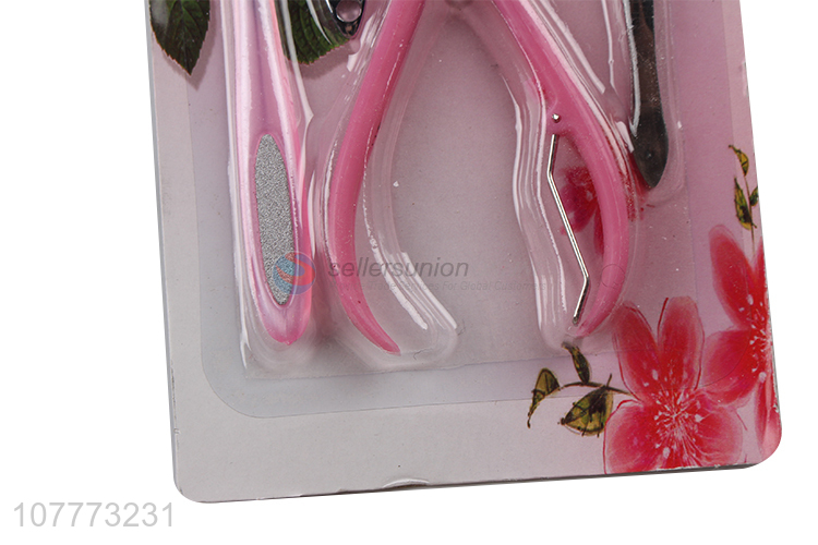 Promotional 4 pieces beauty manicure set nail cutter cuticle scissors set