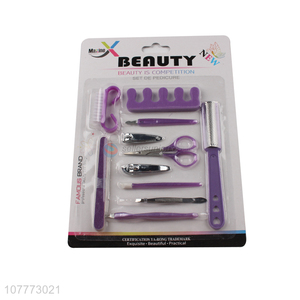 Promotional 11 pieces beauty manicure set nail cutter nail file set