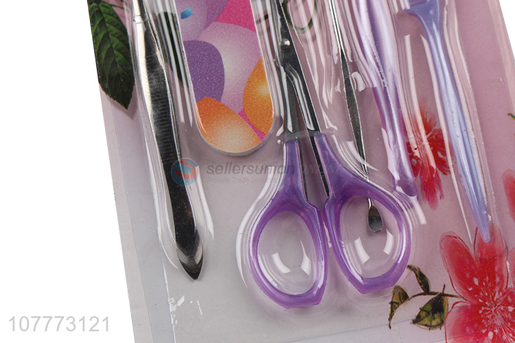Wholesale 6 pieces beauty manicure set nail cutter ear pick set