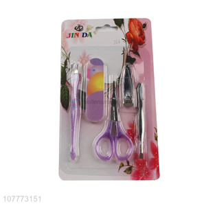 New arrival 5 pieces beauty manicure set nail clipper cuticle pusher set