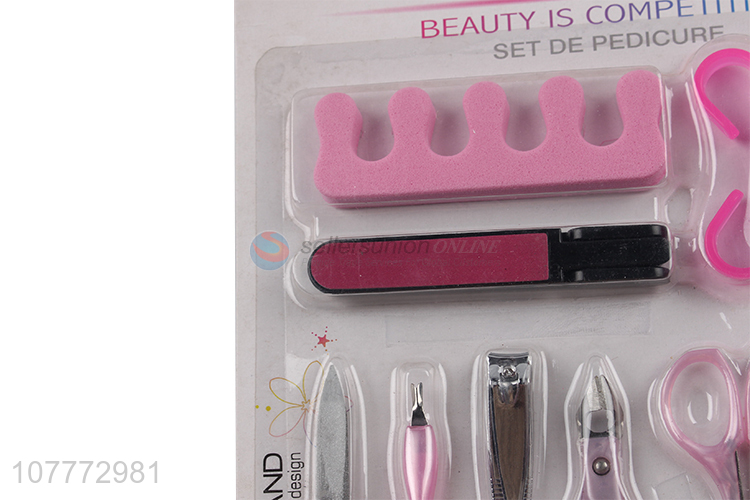 Wholesale 11 pieces beauty manicure set nail clipper nail file set