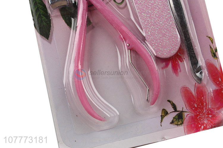Hot selling 5 pieces beauty manicure set nail clipper cuticle cutter set