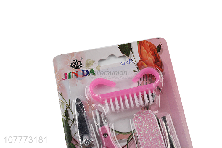 Hot selling 5 pieces beauty manicure set nail clipper cuticle cutter set