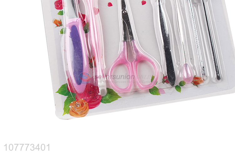 Wholesale 10 pieces beauty manicure set nail cutter cuticle pusher set