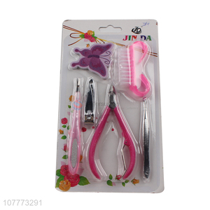 New arrival 6 pieces beauty manicure set nail cutter nail trimmer set